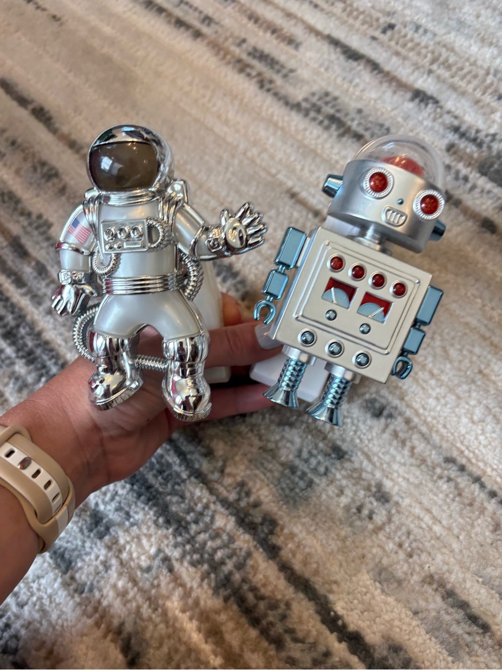 Boys Kids Bath & Bodywork’s Sent Control Nightlights 2 Pack Astronaut Robot